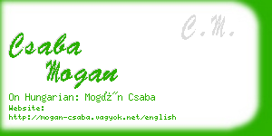 csaba mogan business card